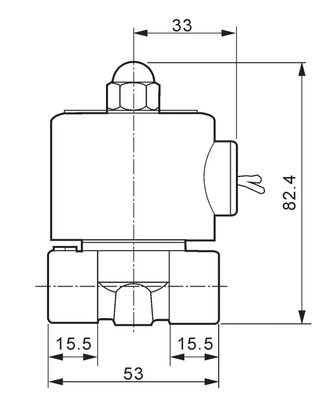 2W040-10 bezpośrednio sterowany zawór magnetyczny 2-stronny mosiądz 3/8 cali