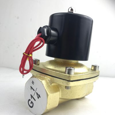 Normalnie otwarty 2W350-35 1 1/4 Inch Pure Brass Solenoid Valve Water Air Valve NO