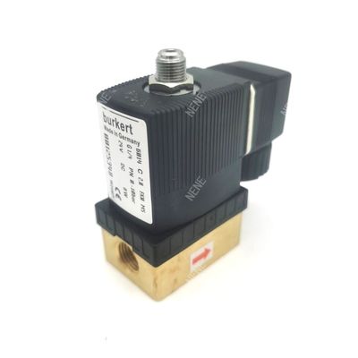 BURKERT 6014D 00126196 Normalnie otwarty zawór magnetyczny G1/8 AC24V 8W Włókno zaworu mosiężnego 32 * 32 0~16bar