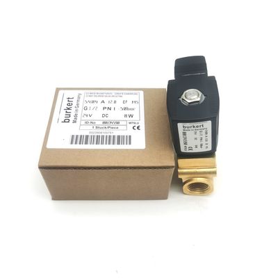 Burkert 00132865 AC24V zawór magnetyczny działający bezpośrednio G1/8 6014 C Normalnie zamknięty 0~25bar 3/2 Way Brass Body