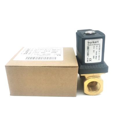 Burkert zawór magnetyczny ciało mosiężne 00308120 G1 2/2 Normalnie otwarte 25 otwory przepływu FKM (fluorowa guma) uszczelnienie 8W 1-25bar
