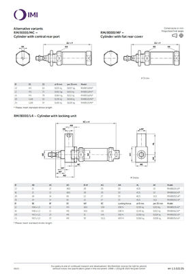 NORGREN Stal nierdzewna RM/8016/M/15 Beczek tłok cylinder pneumatyczny 16Bore ISO Roundline Series Dwukrotne działanie