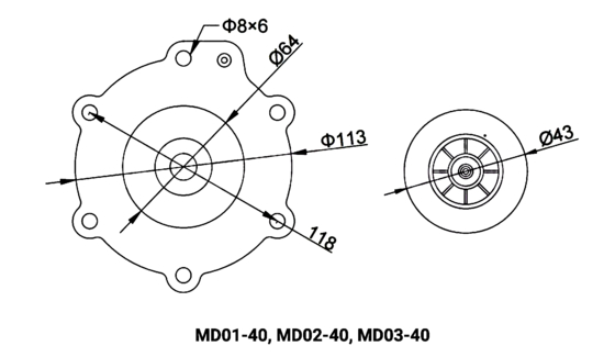 1.5 Inch MD01-40 MD02-40 MD03-40 Diaphragm For Pulse Valve TH5840 TH5440 1 1/2