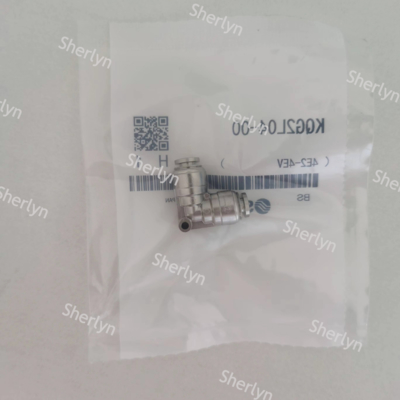 Złączka do węży SMC KQG2L06-02S, stal nierdzewna, kolanko 90°, 6 mm x R1/4, seria KQG2