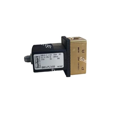 00125348 Burkert Solenoid Valve 6014 Series Normally Closed G1/4 Brass Valve Body