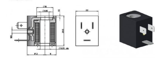 AMISCO EVI 7-9 cewka DC24V 3W