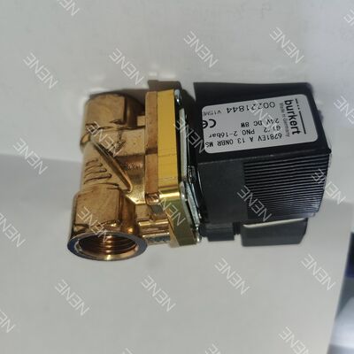 DC24V BURKERT Typ 6281 00221868 G3/8 2/2 Zazwyczaj zamknięte Płytkowe zawory ciała ręczne Funkcja przechwytywania 13.0 Otwór przepływu FKM Pieczęć 8W 0.2-16bar 0 do +120°C