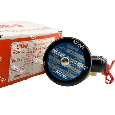 US-20 UNID 3/4" Mosiężny zawór elektromagnetyczny tłokowy pneumatyczny -5°C ~ 185°C zawór wodny