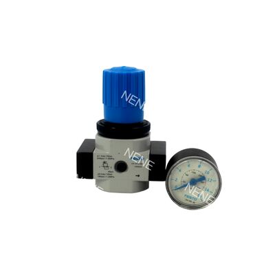 Festo LR-1/4-D-MINI-MPA 8002275 Regulator ciśnienia ze stopu cynku z manometrem MPA G1/4 0,5-12 bar 1500L/min Membranowy bezpośredniego działania Zamykana gałka obrotowa