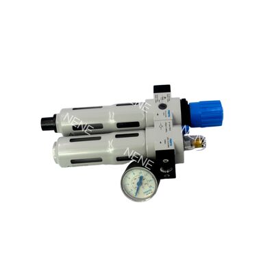 Ręczny spust G1/4 40 µm 0,5-12 bar Festo FRC-1/4-D-MINI 159605 Filtr-regulator-smarownica ze stopu cynku z manometrem