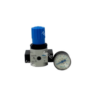 G1/4 1600L/min Ciśnieniowy regulator Festo LR-1/4-D-7-MINI-MPA 8002289 z odlewanego cynku, 0,5-7 bar, bezpośrednio sterowany membraną, z manometrem MPA, zamykana gałka