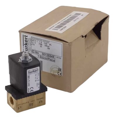 Zawór elektromagnetyczny Burkert 6013 Typ 2/2 NC 00134241, gwint G1/8, przelot 2,5, membrana FKM, korpus mosiężny, 24V AC, ciśnienie robocze 0~16bar