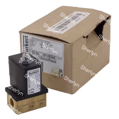 Burkert 00134240 Zawór magnetyczny 6013 G1/8 2/2 NC 2,5 mm Otwór FKM Pieczęć Ciało mosiężne 24VDC 8W 0-10bar
