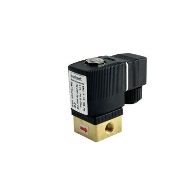 Zawór elektromagnetyczny Burkert 00134248, 220VAC 8W, 0-16bar, 6013 bezpośredniego działania 2/2 normalnie zamknięty, gwint G1/8, otwór 2.5mm, mosiężny korpus uszczelnienie FKM