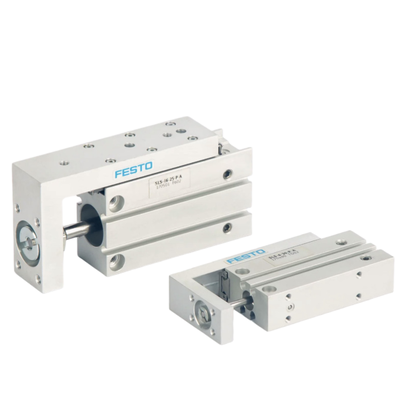 Dwukrotnie działający liniowy akwenator pneumatyczny z elastyczną poduszką FESTO SLS Series Mini Slide Cylinder SLS-6-30-P-A #170490 6mm Bore 30mm Stroke High Precision Ball Cage Guide