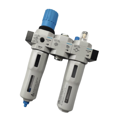 FESTO LF-1/2-D-MAXI 186463 Filtr sprężonego powietrza ze stopu cynkowego 40 μm Filtracja, ręczne odprowadzanie, ciśnienie robocze 0,5-12 bar