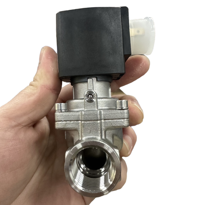 G1 G1 1/4 Węzeł kobiecy Burkert 6281 Moduł zaworu magnetycznego 2/2 NC 25.0 Rozmiar otworu Wbudowana kontrolka ręczna Konstrukcja ze stali nierdzewnej FKM Szczelność DC24V/AC220V 00323979 00323980 00323982 00323984