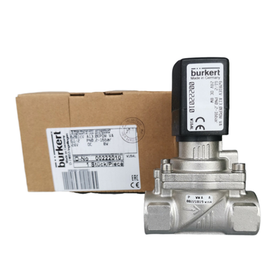 Burkert Typ 6281 2/2 NO Servo Solenoid Valve 00322547 00322548 00322549 00322550 00322551 00322552 G1/4 G3/8 Węzeł Ciała ze stali nierdzewnej FKM Pieczęć 10.0 Przepływ Otwór 8W Węzeł DC24V / AC24V / AC220V