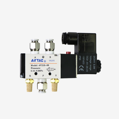 Airtac 4V310-08 Przemysłowy zawór magnetyczny powietrza Dobra stabilność uszczelniania Niskie ciśnienie wyjściowe nadaje się do automatyzacji linii montażowej System sterowania pneumatycznego