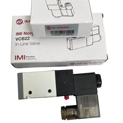 Zawór elektromagnetyczny powrotny sprężyną NORGREN VCB22B417A-AB219J G1/4 AC220V 3/2 NC Zawór kierunkowy pneumatyczny do maszyny do rozdmuchiwania
