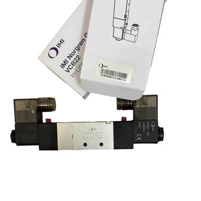 5/3 Zawór elektromagnetyczny z zamkniętym środkiem NORGREN VCB22B611A-AB213J G1/4 24VDC Dwustronny zawór elektromagnetyczny pozycjonujący do pływającego mocowania 5-portowy 3-pozycyjny