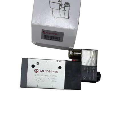 Duży zawór próżniowy IMI Norgren VCB22D417A-AD213J G1/2 24VDC 3/2 NC jednosolenoiodowy zawór kierunkowy do systemów próżniowych o dużym przepływie