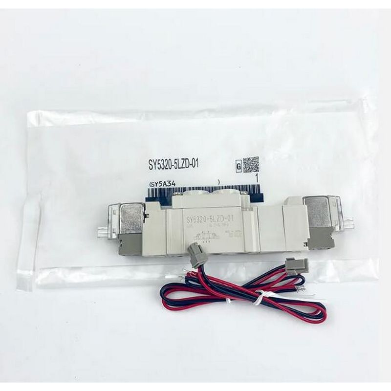 SMC SY5320-6LZD-C4 Pneumatyczny zawór magnetyczny DC12V 3 pozycja zamknięty środek jeden dotyk
