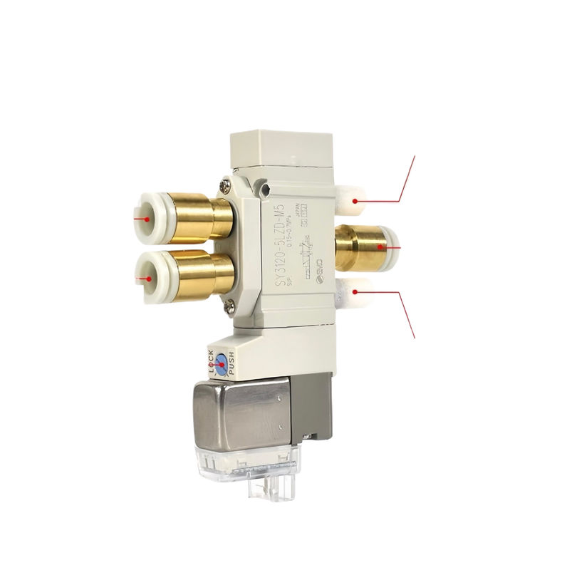 SMC SY3420-5LZD-C4 Pneumatyczny zawór magnetyczny DC24V 3 Pozycja Centrum wydechowe Rozmiar przycisku Ø4