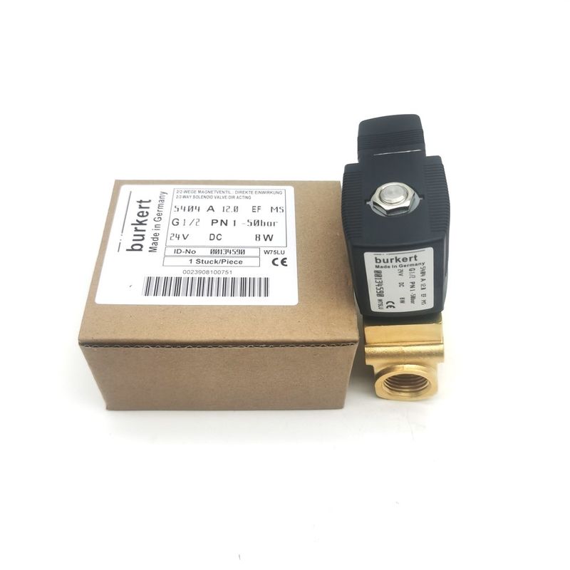 Burkert 00132865 AC24V zawór magnetyczny działający bezpośrednio G1/8 6014 C Normalnie zamknięty 0~25bar 3/2 Way Brass Body