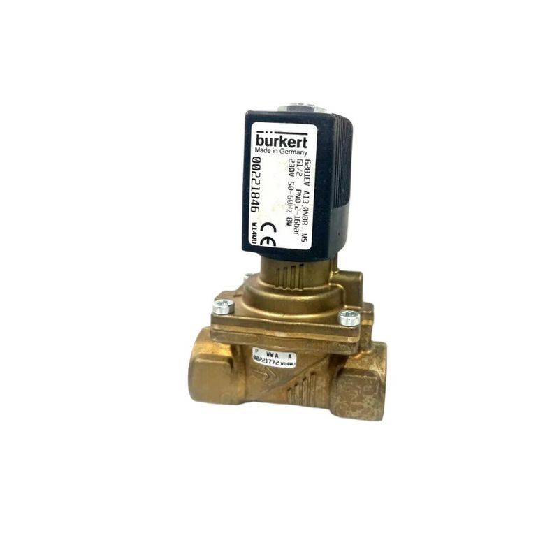 Elektron Magnetyczny Zawór BURKERT 00309022 FKM Pieczęć G1/2 2/2 Normalnie otwarte 12 Otwór przepływowy DC24V 8W 1-32bar