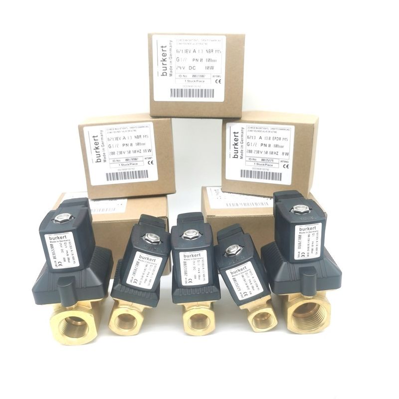 Burkert Solenoidal Valve FKM Seal 00126091 24VDC 8W 0~6bar 6013 Typ bezpośrednio działający G1/8 Inch 2/2 Normalnie zamknięty 3.0 Otwór przepływowy