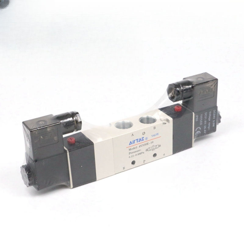 Airtac 4V330E-10: zawór powietrzny z solenoidem (w / 5 / 2,5 / 3) - 4V330E10BI 4V330P-10 AC220V