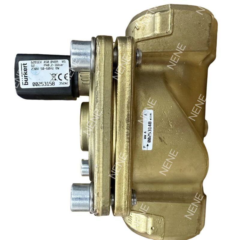 Direct Acting Solenoid Valve BURKERT Type 6281 00221957 G3/4 2/2 Normally Closed Brass Body With Manual Operation NBR Seal 20.0 Orifice AC220V 8W 0.2-16bar -10 To +80°C