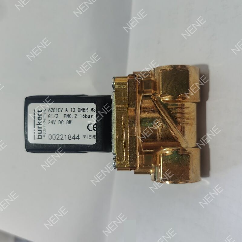 Zawór elektromagnetyczny AC24V wysokotemperaturowy BURKERT Typ 6281 00322515 G3/8 Port 2/2 Normalnie Zamknięty Mosiężny Korpus Uszczelnienie FKM Przepływ 10.0 8W 0.2-16bar 0 do +120°C