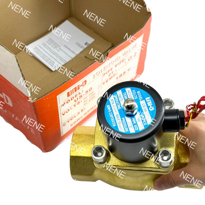 US-50 UNID Pneumatyczny zawór magnetyczny mosiężny 2" ORIFICE 50 mm 2 Inch -5°C ~ 185°C
