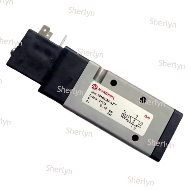 NORGREN V61B313A-A212J Sterowany pilotem zawór elektromagnetyczny dwupołożeniowy trójdrogowy NC pojedyncze sterowanie elektroniczne