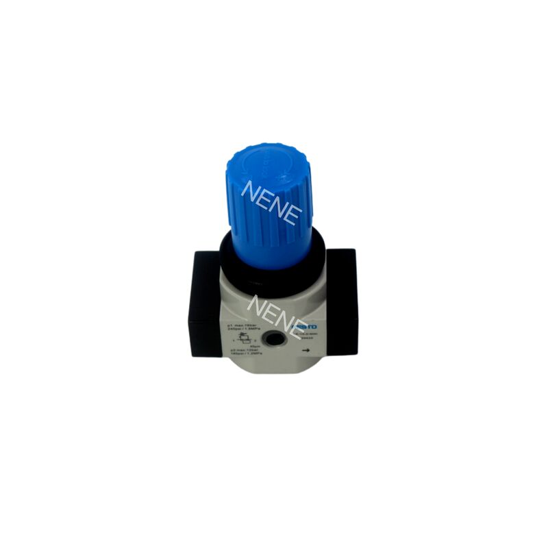 Bezpośrednio sterowany regulator ciśnienia z membraną Festo LR-1/4-D-MINI-MPA 8002275 ze stopu cynku z manometrem MPA G1/4 0,5-12 bar 1500 l/min Blokowana gałka obrotowa