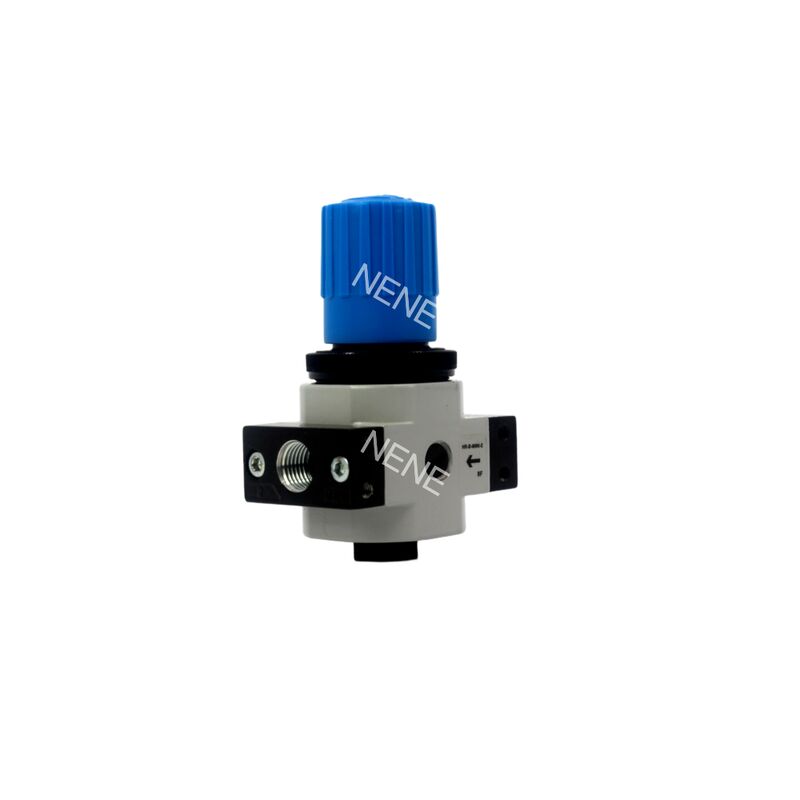 Festo LR-1/4-D-MINI-MPA 8002275 Regulator ciśnienia ze stopu cynku z manometrem MPA G1/4 0,5-12 bar 1500L/min Membranowy bezpośredniego działania Zamykana gałka obrotowa