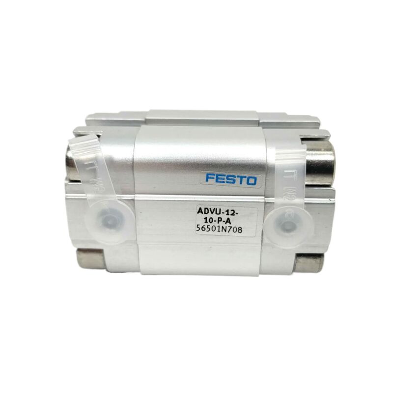 Produkcja półprzewodników Festo ADVU-16-25-P-A 156511 25mm Stroke Wewnętrzna nić Kompaktowy cylinder powietrza 16mm Bore Double-Acting M5 Port Magnetic Ring ISO 6432