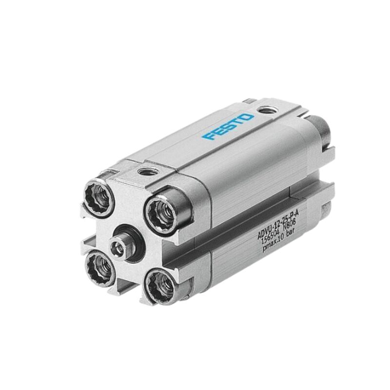 Maszyny włókiennicze ADVU-16-20-A-P-A 156596 Festo Zewnętrzna nitka Dwukrotnie działający cylinder 16mm Wylotowy 20mm Uderzenie M5 Port Magnetyczny tłok Kompaktowy ISO 6432