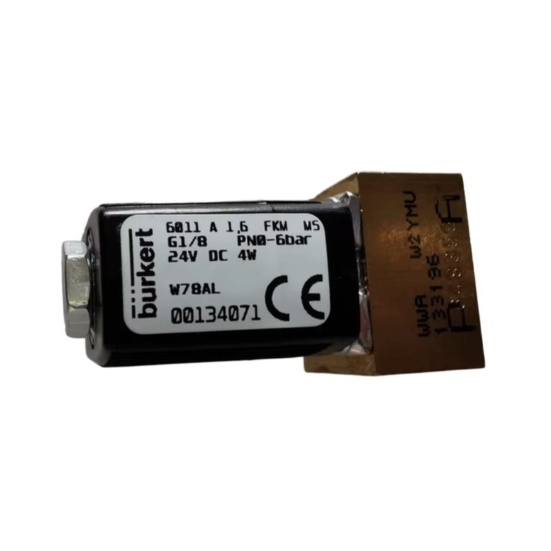 Burkert 00221886 6281 G1 1/4 2/2 Zazwyczaj zamknięte 25.0 Otwór przepływowy FKM Zamknięte miedziane zawory DC24V 8W 0.2-16bar 0~+120 °C