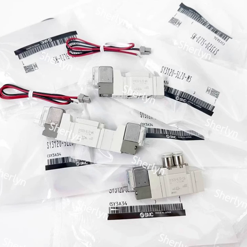 Wbudowany ręczny przełącznik SMC SY3220-5LZD-M5 DC24V Zawór powietrzny do sterowania cylindrem blokującym silnik przenośnikowy długotrwałego