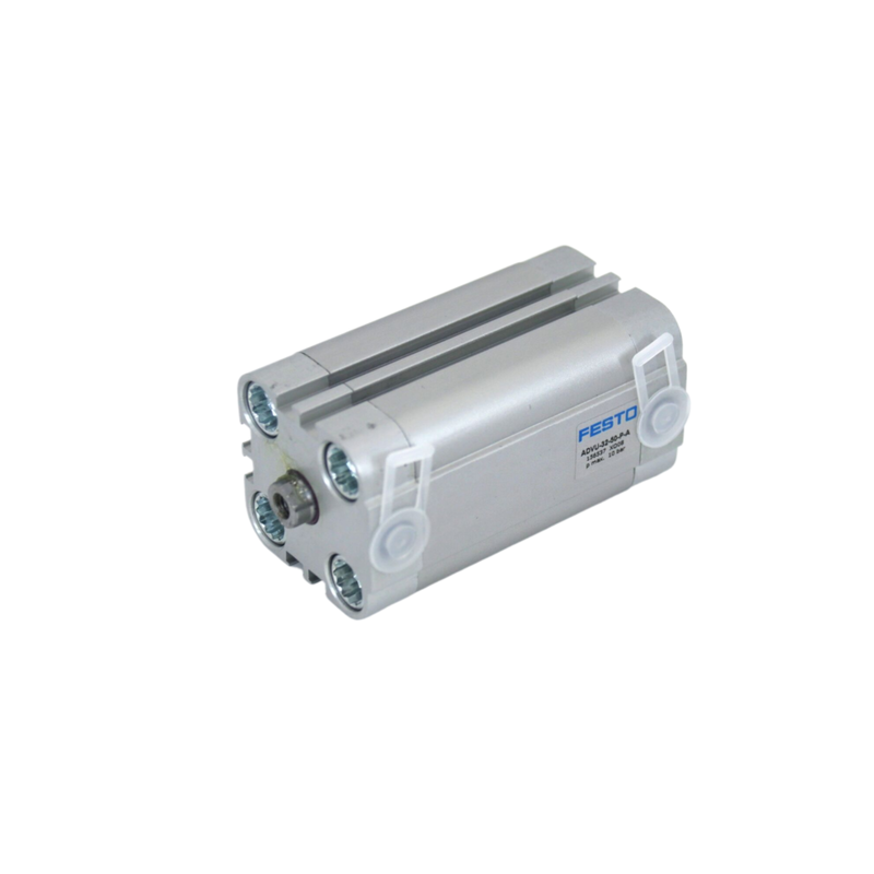 Otwór 25 mm Skok 5 mm FESTO ADVU-25-5-P-A 156522 Kompaktowy pneumatyczny siłownik liniowy z gwintem wewnętrznym do mocowania części Port M5 Tłok magnetyczny dwustronnego działania ISO 6432