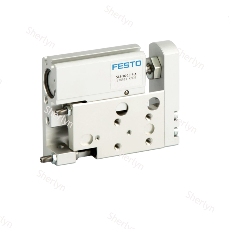 Stabilny odwzajemniający się układ przesuwny długotrwałego uderzenia FESTO SLF-10-40-P-A 170509 10×40mm Płaski aluminiowy składnik pneumatyczny do urządzeń do przenoszenia płyt PCB
