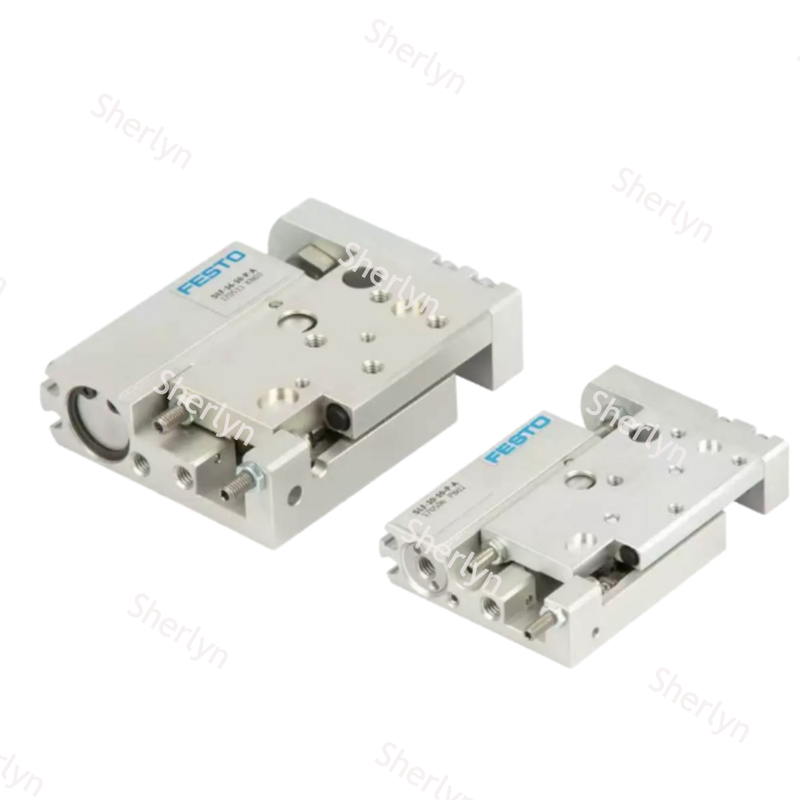 Dwu-stronny długotrwały mini Pneumatic Motion Unit FESTO 170510 SLF-10-50-P-A, 10×50mm Odporny na zużycie aluminiowy przewodzony suwak obsługuje 360° montaż i odbiór sygnału czujnika pozycji