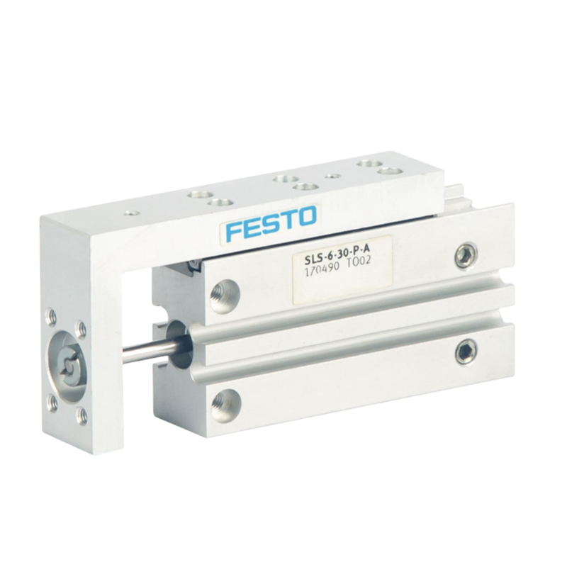 SLS-10-15-P-A, 170493 Cylinder Festo, średnica 10 mm, cylinder suwakowy o skoku 15 mm, cylinder prowadzony w klatce kulkowej, minisuwak dwustronnego działania, automatyczny siłownik pneumatyczny