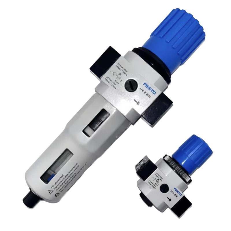 FESTO LF-1/2-D-MAXI-A Filtr sprężonego powietrza ze stopu cynku 40μm Ręczny spust 0,5-12bar