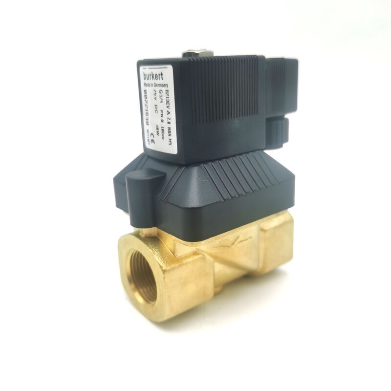 DC24V 8W Genuine Burkert 00221630 6213 NC Zawór membranowy, G3/4 Wnętrzna nici 20 Otwór przepływowy NBR Gasket, Obudowa mosiężna dla -10°C~80°C 0-10bar System rurociągowy