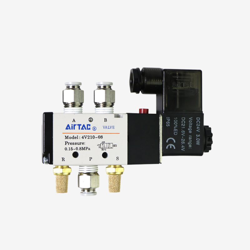 Airtac 4V310-08 Przemysłowy zawór magnetyczny powietrza Dobra stabilność uszczelniania Niskie ciśnienie wyjściowe nadaje się do automatyzacji linii montażowej System sterowania pneumatycznego