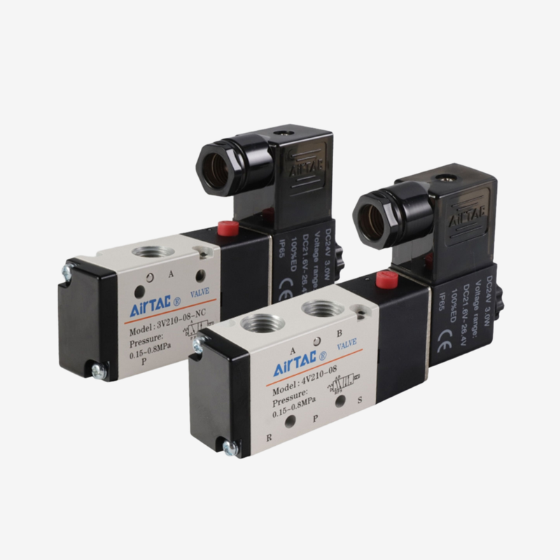 Airtac 4V210-08 Pneumatic Air Solenoid Valve 220G Light Weight Din Connector Low Starting Pressure Reliable Sealing For Automation Pneumatic System